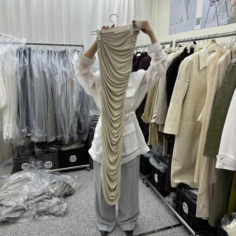 ONEBYTWO韓國直郵女裝新品熱賣26夏季26春夏時尚連衣裙褶皺ONE BY TWO連衣裙