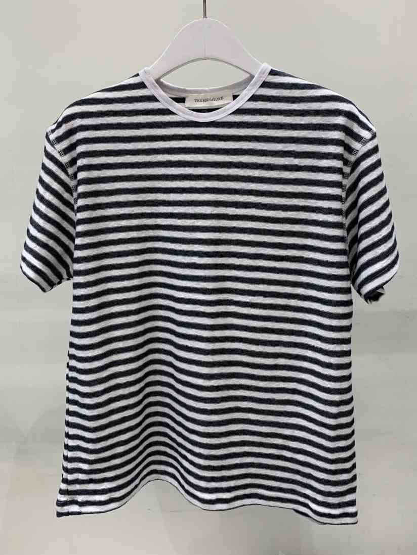 THE SIGNATURE東大門實拍韓國女士新款時尚26春夏T恤條紋THE SIGNATURET恤