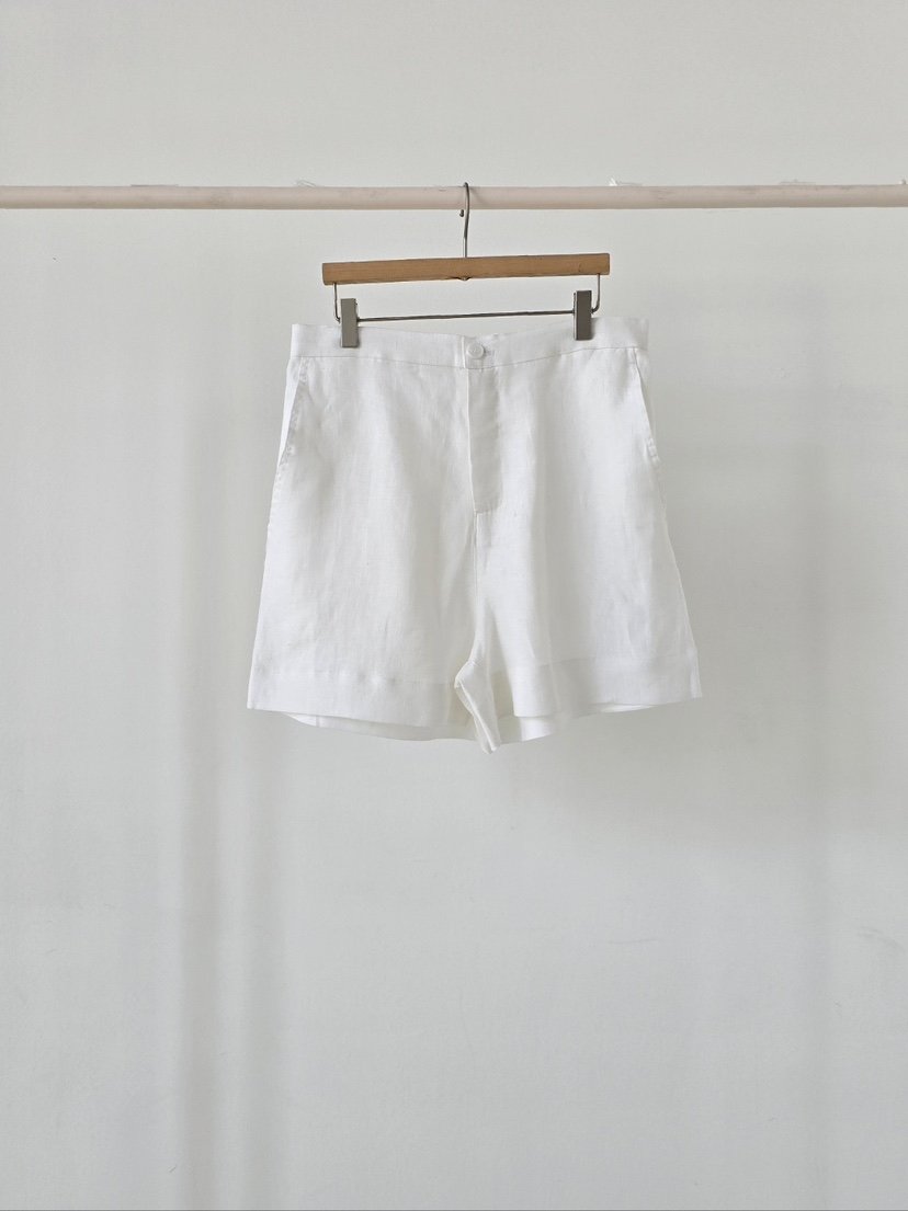 J SHOP韓國代購女裝新品休閑推薦人氣26春夏職業短褲亞麻J_SHOP短褲