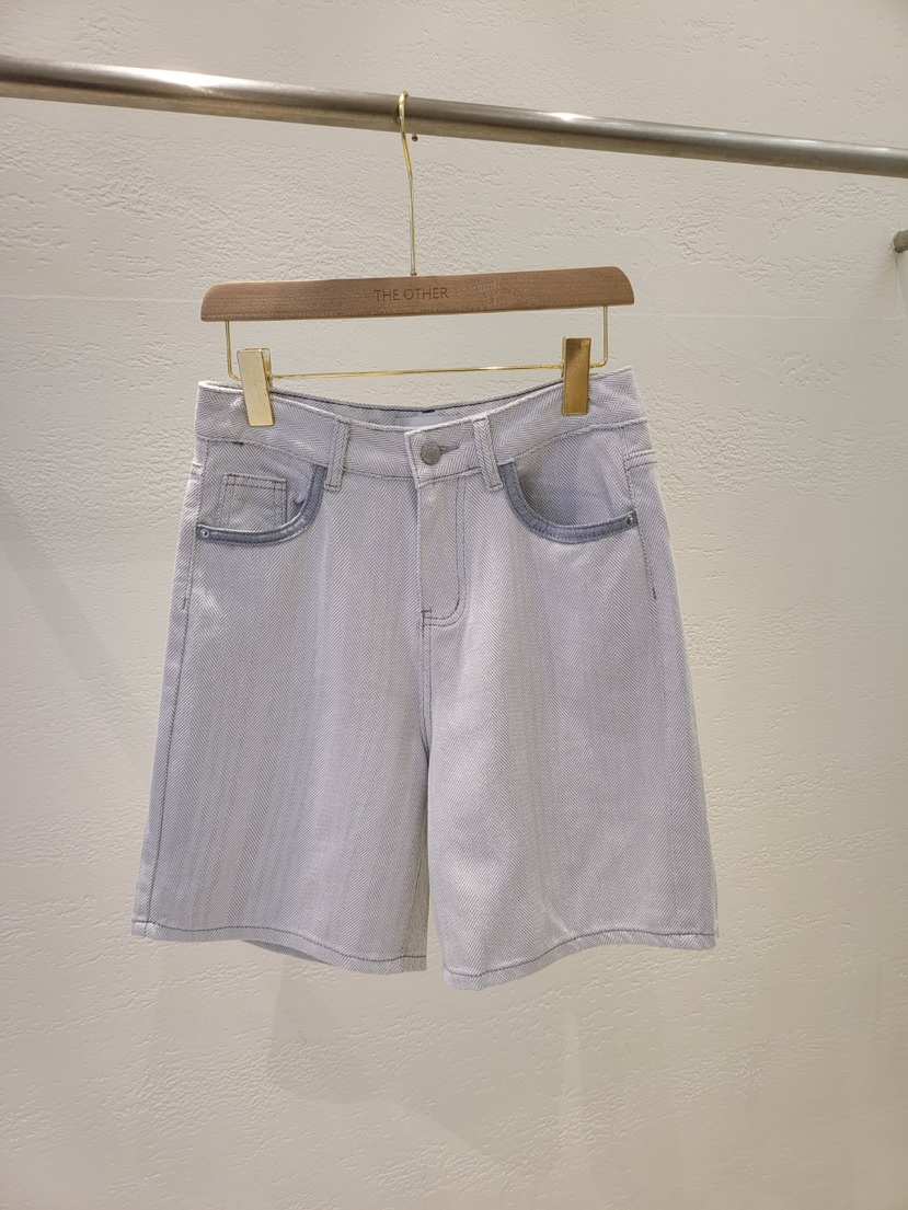 THE OTHER東大門實拍韓國女裝新款26春夏推薦短褲人字紋THE OTHER短褲