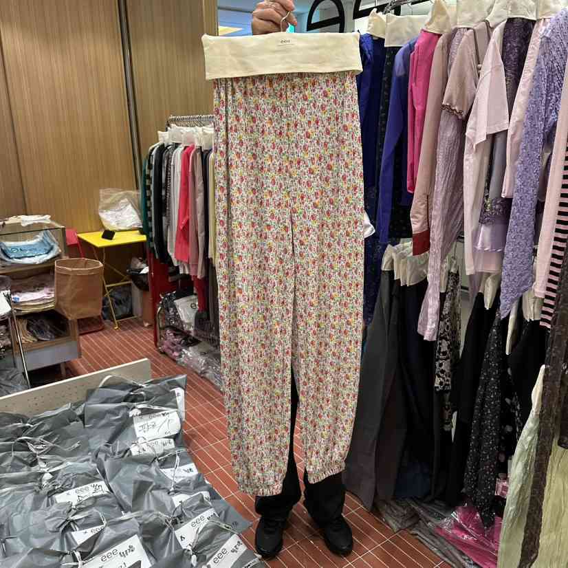 EEE韓國直郵女士新款時尚人氣職業熱賣26夏季26春夏休閑褲褶皺EEE休閑褲