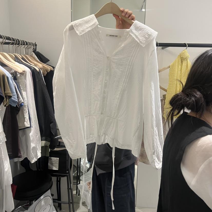 PLATE韓國直郵女士新品人氣休閑26夏季職業熱賣襯衫蕾絲衫PLATE襯衫/蕾絲衫
