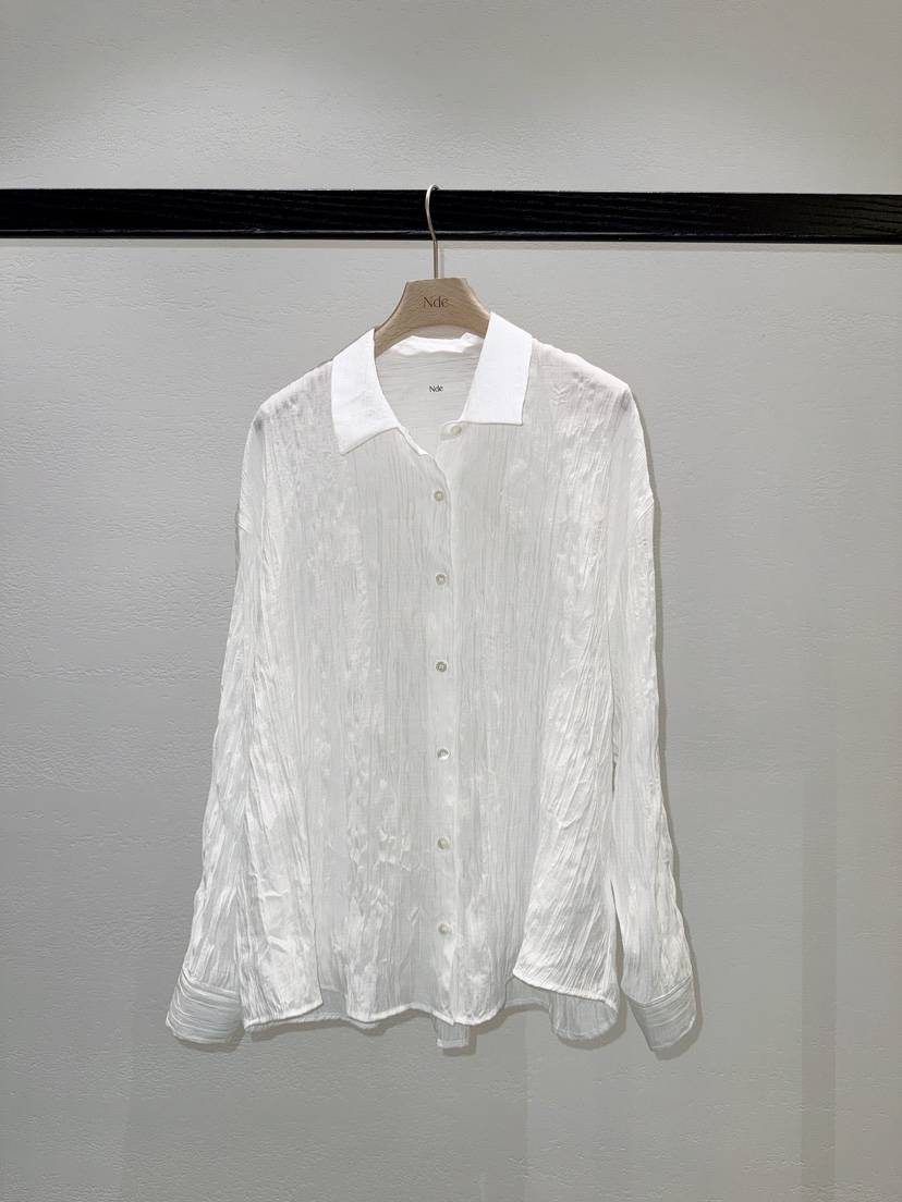 NDE韓國直郵女裝新品時尚職業熱賣推薦26春夏襯衫蕾絲衫荷葉邊BOHEME_NDE襯衫/蕾絲衫