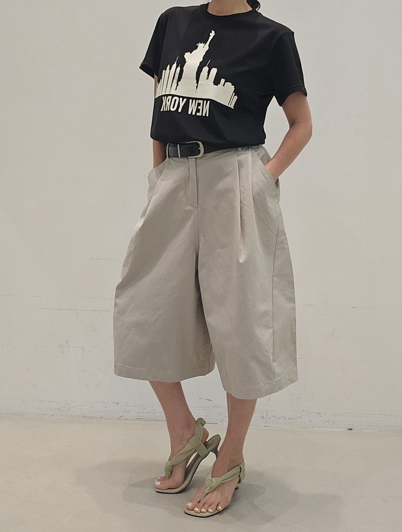 NEOUL韓國東大門代購女士新品職業人氣時尚26春夏短褲不含腰帶NEOUL/ahin雙領標簽短褲