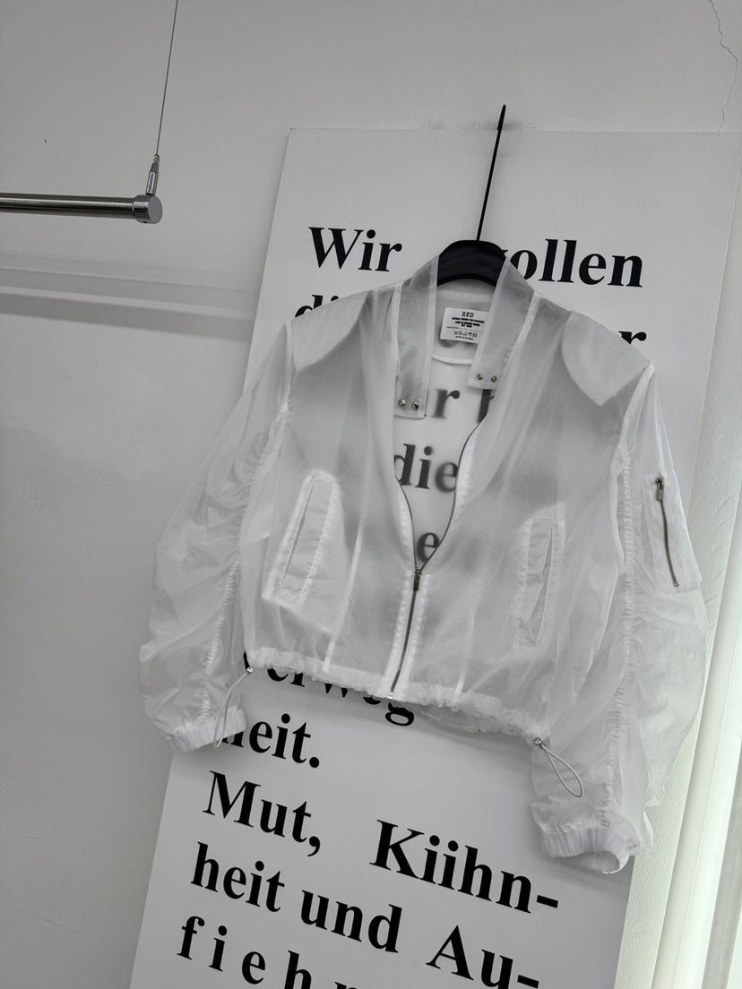 RED-A韓國東大門代購女士新品人氣職業26夏季夾克透視褶皺RED-A夾克