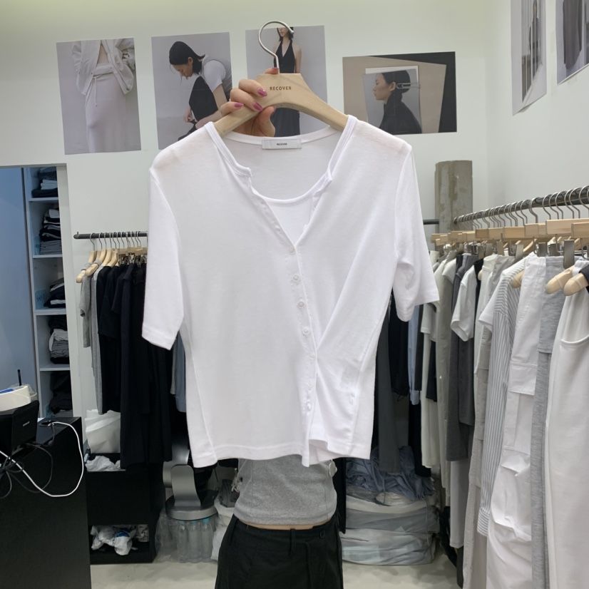 RECOVER韓國直郵女裝新款人氣時尚26春夏推薦休閑T恤假兩件RECOVER/MOMENTT恤