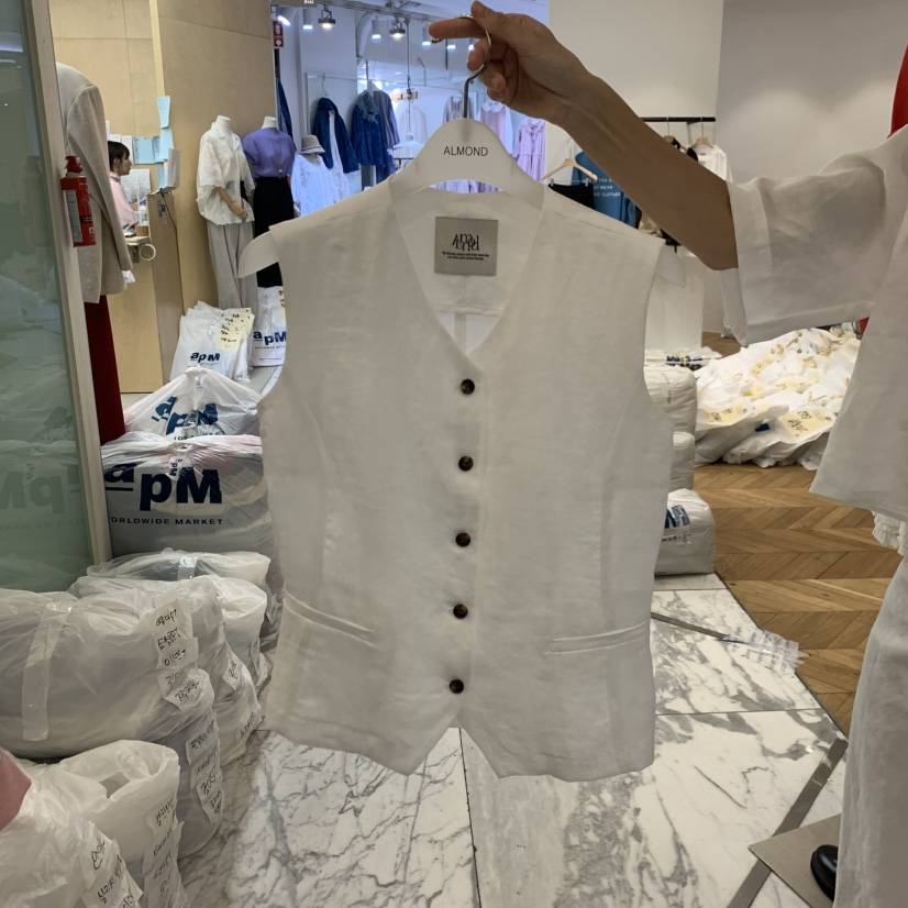 ALMOND韓國東大門直郵女裝新款休閑26春夏職業26夏季馬甲ALMOND馬甲