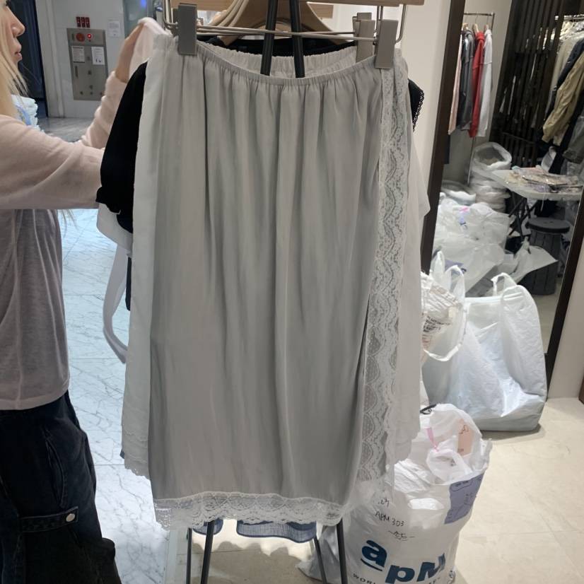 RAWROW東大門實拍韓國女士新款休閑熱賣半身裙中短裙緞面RAWROW半身裙/中短裙