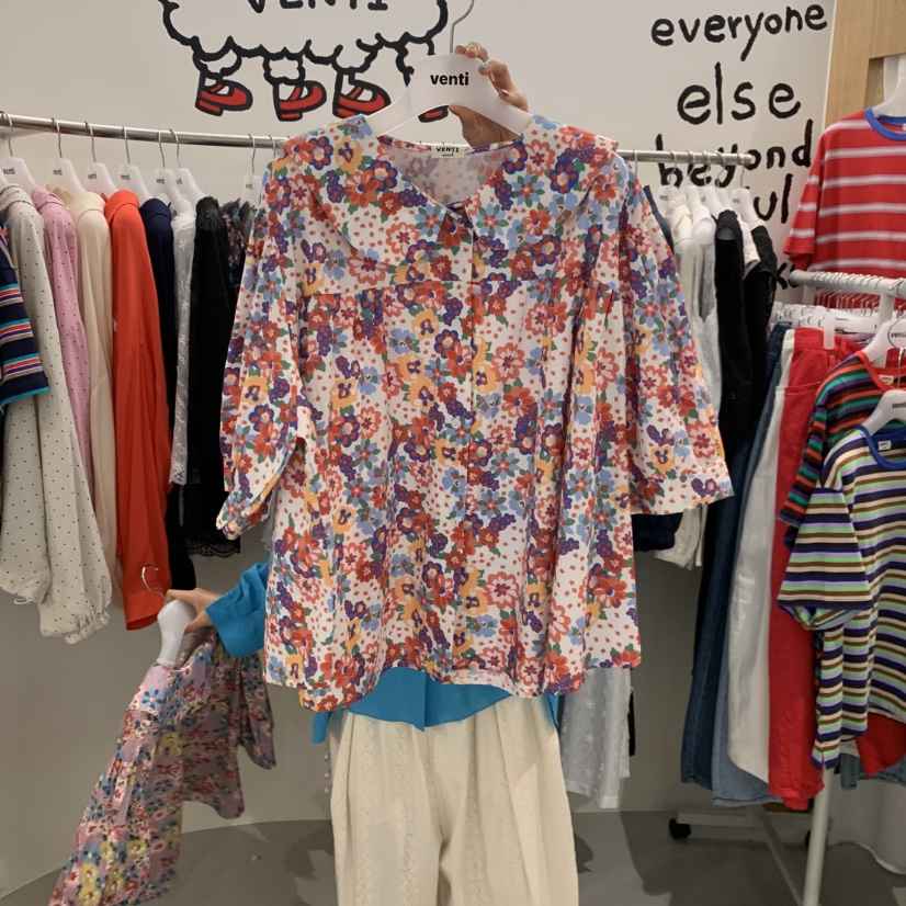 VENTI東大門實拍韓國女士新品人氣26春夏職業休閑襯衫蕾絲衫VENTI襯衫/蕾絲衫
