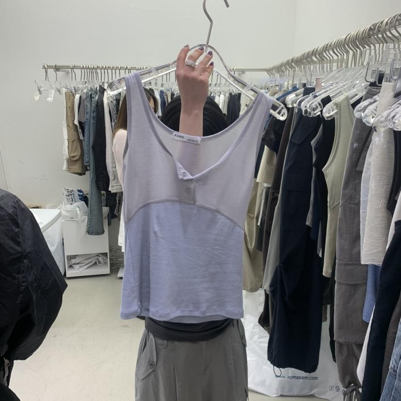 PADO東大門實拍韓國女士新款職業時尚休閑人氣推薦吊帶背心PADO吊帶/背心