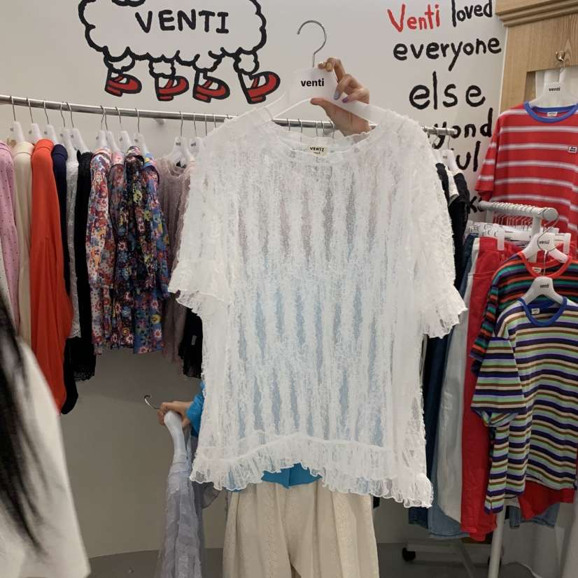 VENTI韓國代購女裝新品職業人氣26夏季時尚休閑推薦熱賣T恤VENTIT恤