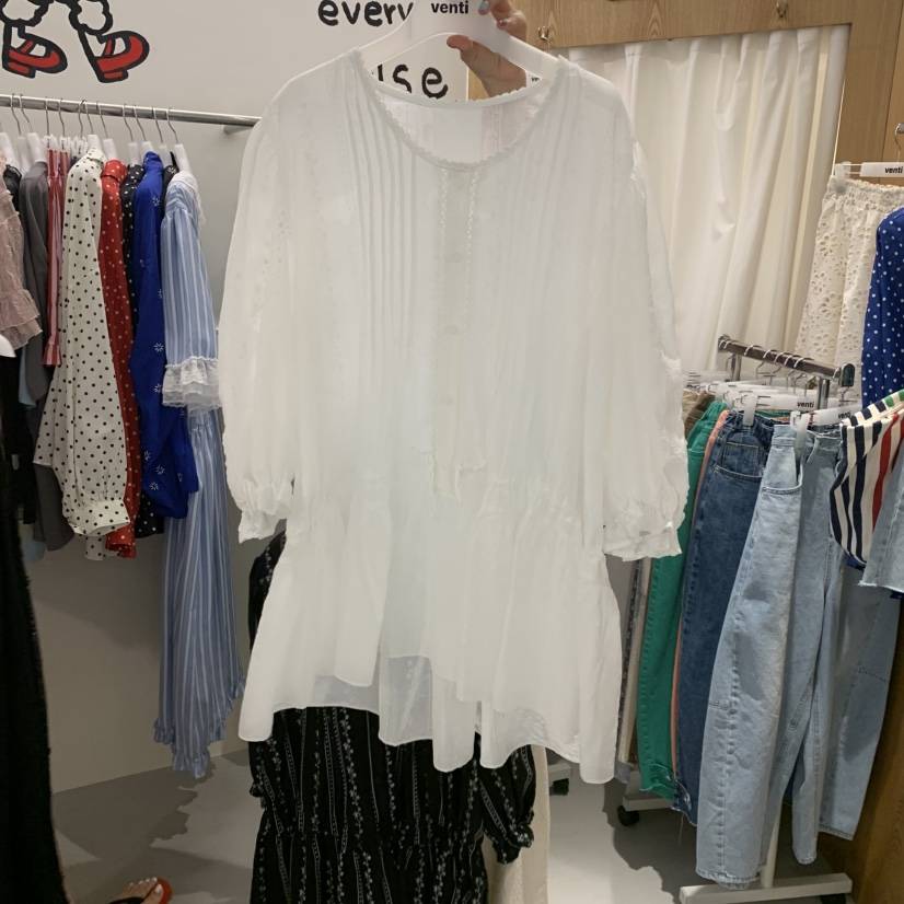 VENTI韓國代購女裝新品職業推薦熱賣人氣26春夏襯衫蕾絲衫VENTI襯衫/蕾絲衫