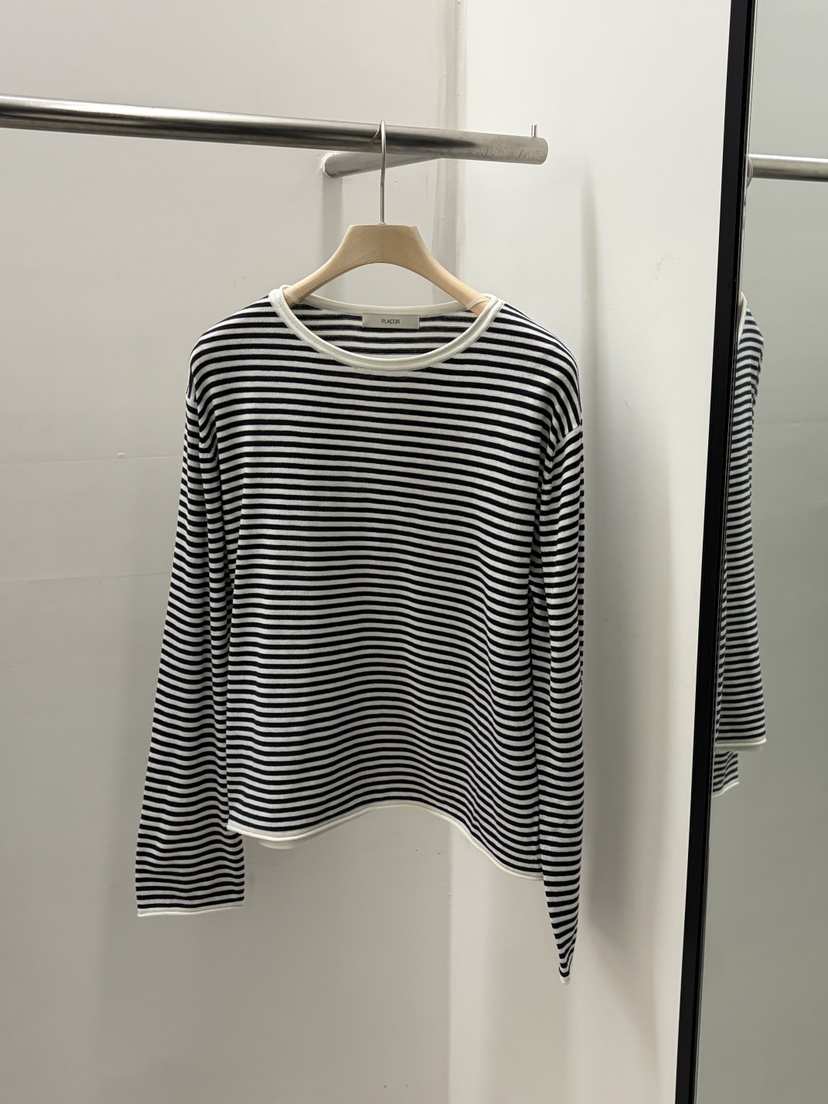 REGULARLY/PLACOR韓國東大門代購女士新款推薦長袖T恤條紋REGULARLY/PLACOR長袖T恤