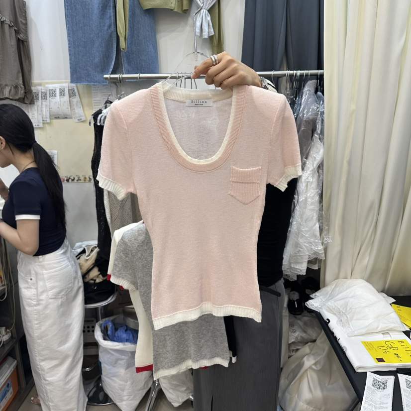 BILLION-L東大門實拍韓國女士新款推薦熱賣時尚針織衫口袋BILLION-L針織衫