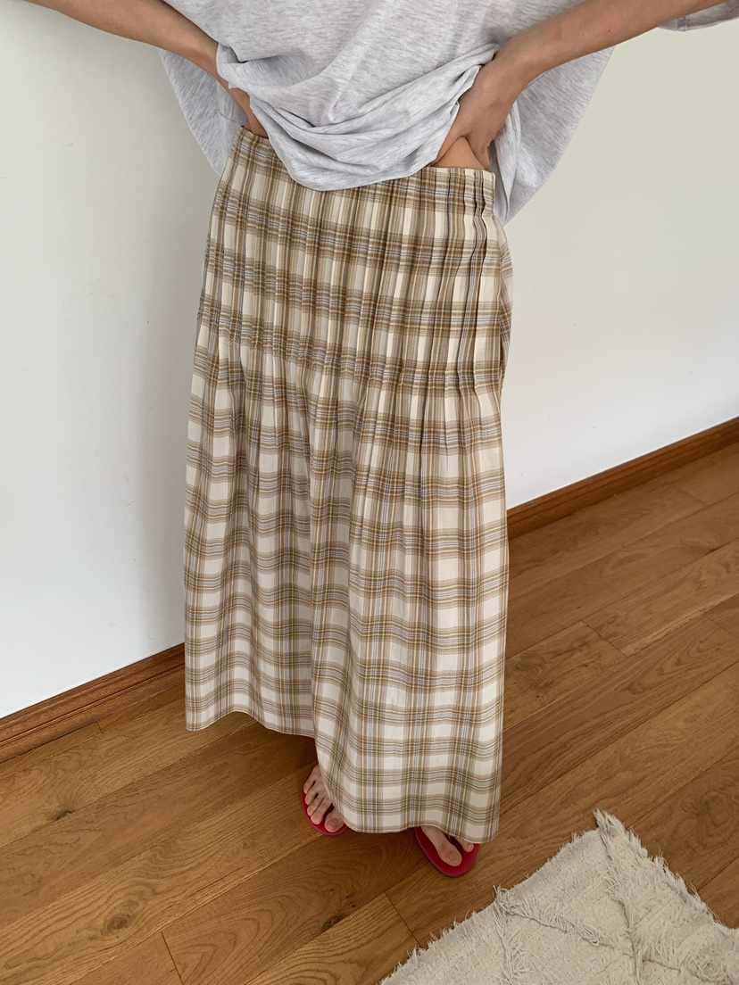 LOVE MY SANTA韓國直郵女裝新品推薦熱賣職業26春夏長裙褶裥Santa/LOVE MY SANTA長裙