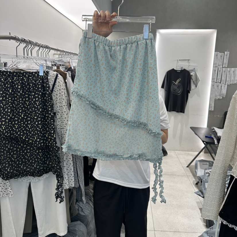 ANDE韓國東大門直郵女士新品休閑熱賣26夏季半身裙中短裙雪紡Ande半身裙/中短裙