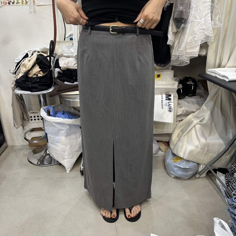 BILLION-L韓國直郵實拍女裝新款26春夏人氣熱賣長裙含腰帶BILLION-L長裙