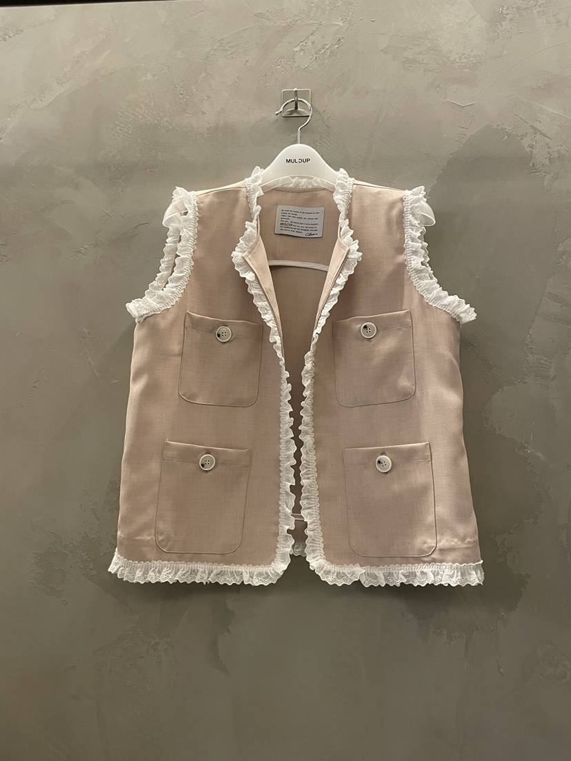 MULCUP韓國東大門代購女裝新款時尚推薦26春夏26夏季馬甲亞麻MULCUP馬甲