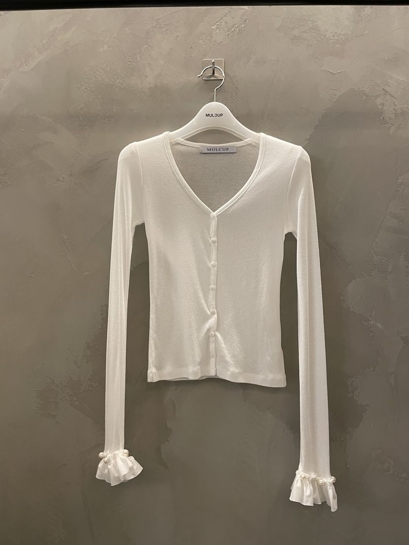 MULCUP韓國直郵女裝新品職業休閑26夏季推薦人氣長袖T恤開衫MULCUP長袖T恤