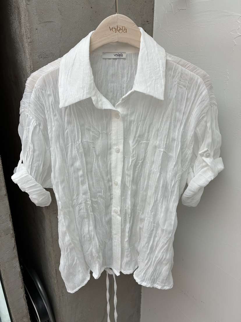 Verbena東大門實拍韓國女士新品26夏季26春夏休閑襯衫蕾絲衫Verbena襯衫/蕾絲衫