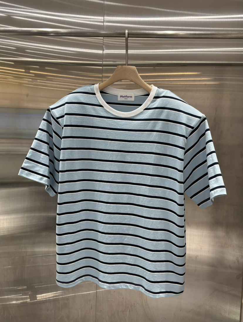 PLATFORM-L韓國東大門代購女裝新品26夏季推薦熱賣T恤海軍PLATFORMT恤