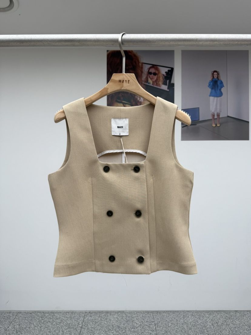 MADE-P韓國代購女士新款真品推薦職業人氣熱賣26春夏馬甲MADE-P馬甲