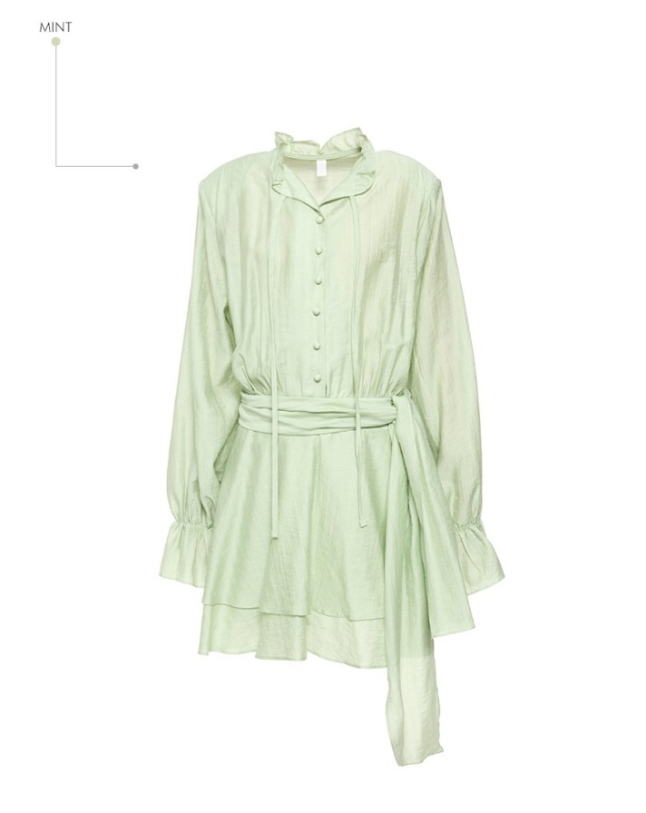 TANIA東大門直郵女裝新品時尚休閑人氣26春夏連衣裙荷葉邊TANIA連衣裙