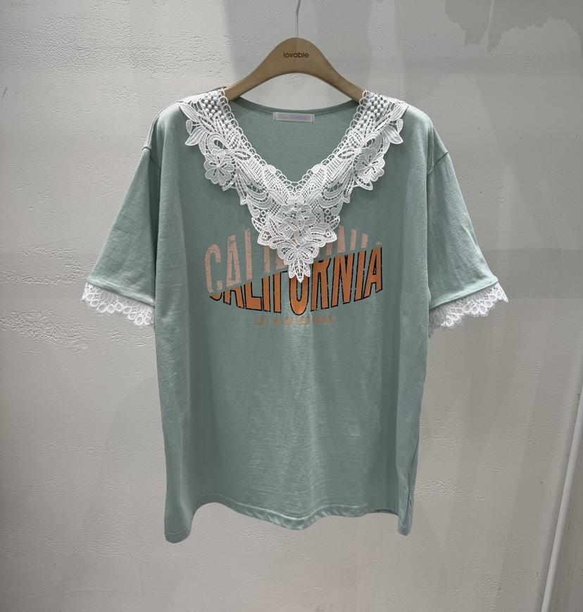 LOVABLE韓國直郵女裝新款職業26春夏人氣熱賣時尚休閑T恤LOVABLET恤