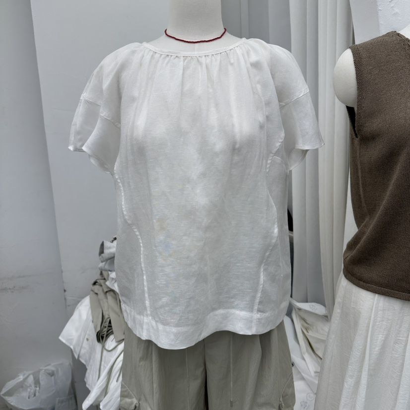 GOLDEN MARKET東大門代購女士新款推薦襯衫蕾絲衫亞麻布GOLDEN MARKET襯衫/蕾絲衫