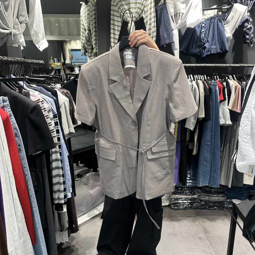 STAR-L東大門代購女裝新品休閑26春夏熱賣人氣夾克含腰繩STAR-L夾克