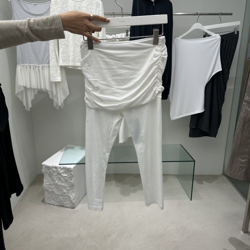 NEUTER東大門直郵女士新款時尚26春夏推薦打底褲鯊魚褲褶皺NEUTER打底褲/鯊魚褲