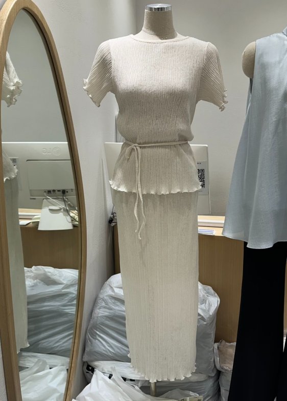 EN.U韓國代購女裝新品熱賣職業推薦休閑真品26春夏套裝含腰繩EN.U套裝