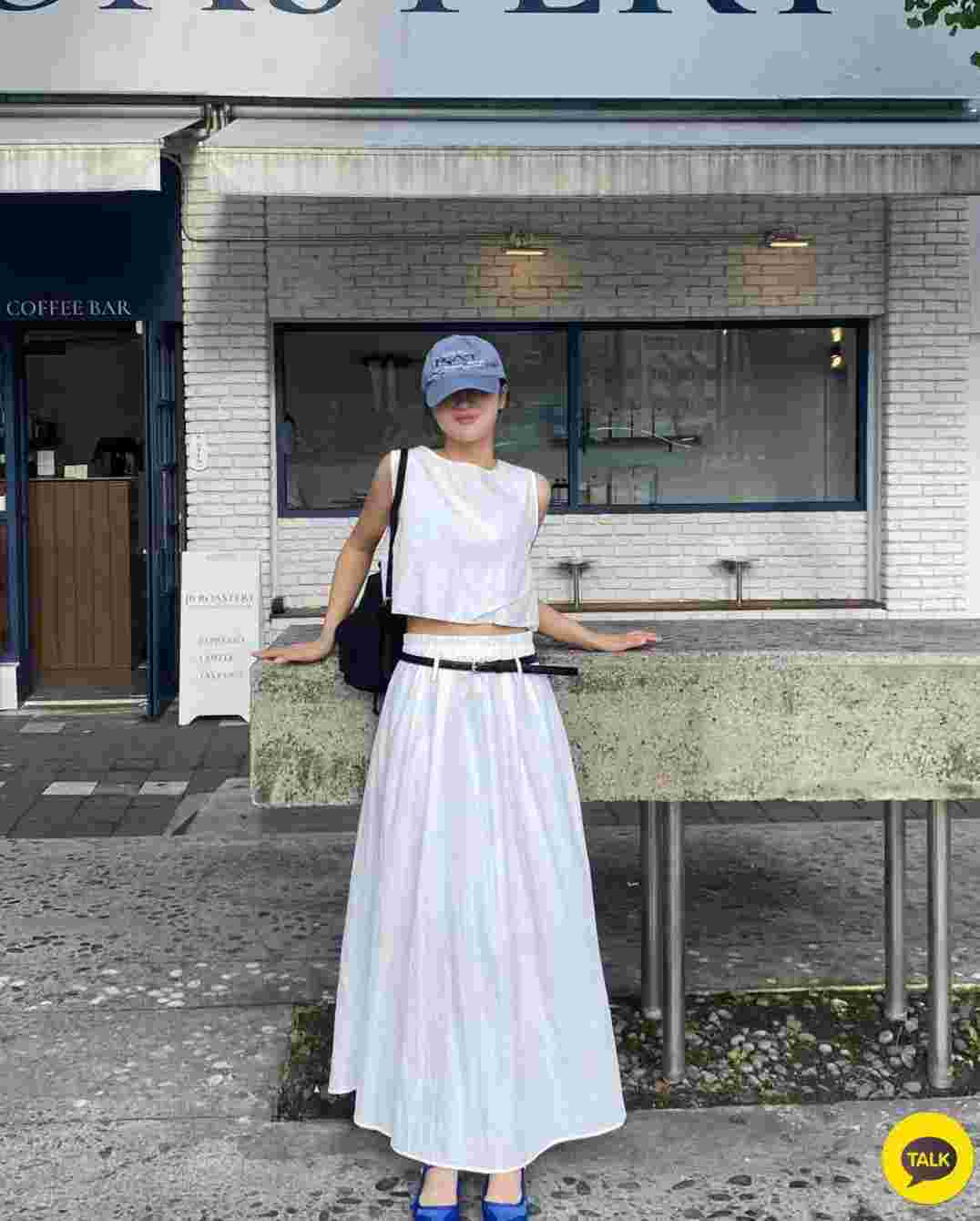 PRANA/CLOTHINK韓國直郵女裝新品推薦時尚休閑長裙不含腰帶PRANA/CLOTHINK長裙