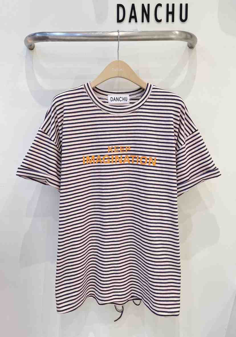 DANCHU韓國代購女士新款26春夏時尚熱賣職業真品人氣T恤條紋DANCHUT恤