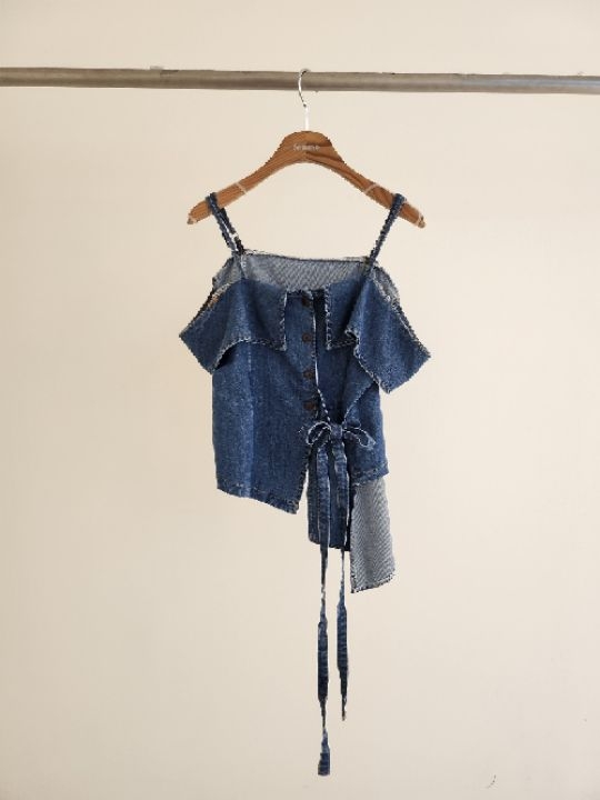 FEMME韓國東大門代購女士新品熱賣26春夏休閑推薦吊帶背心緞FEMME吊帶/背心