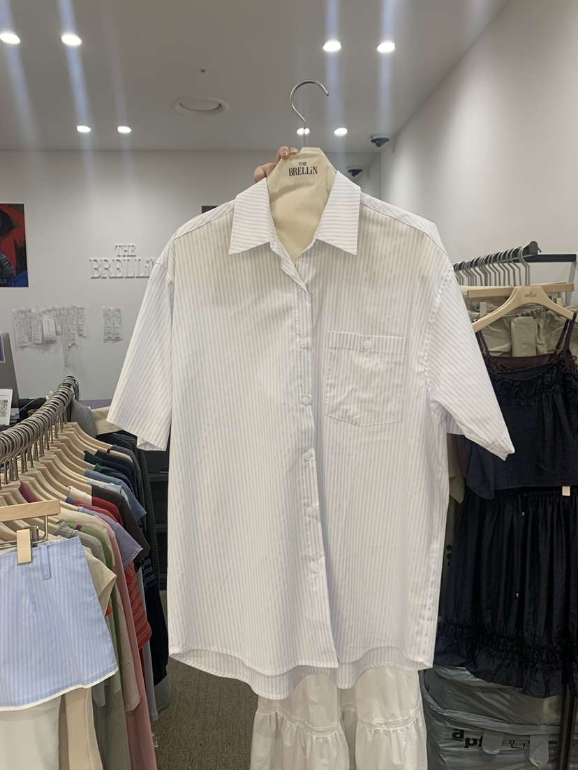 BRELLIN東大門實拍女士新品時尚職業真品26春夏襯衫蕾絲衫條紋BRELLIN襯衫/蕾絲衫