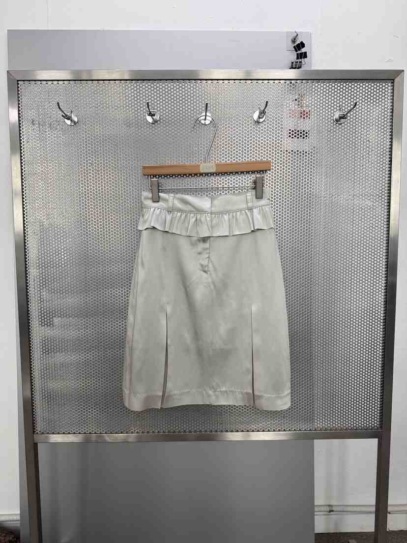 HUE/ERIA韓國直郵女裝新款熱賣26夏季26春夏長裙褶皺緞面HUE/ERIA長裙