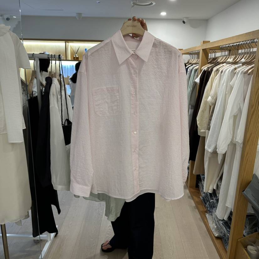 ROUNDER韓國代購女士新款26春夏時尚休閑職業推薦襯衫蕾絲衫ROUNDER襯衫/蕾絲衫