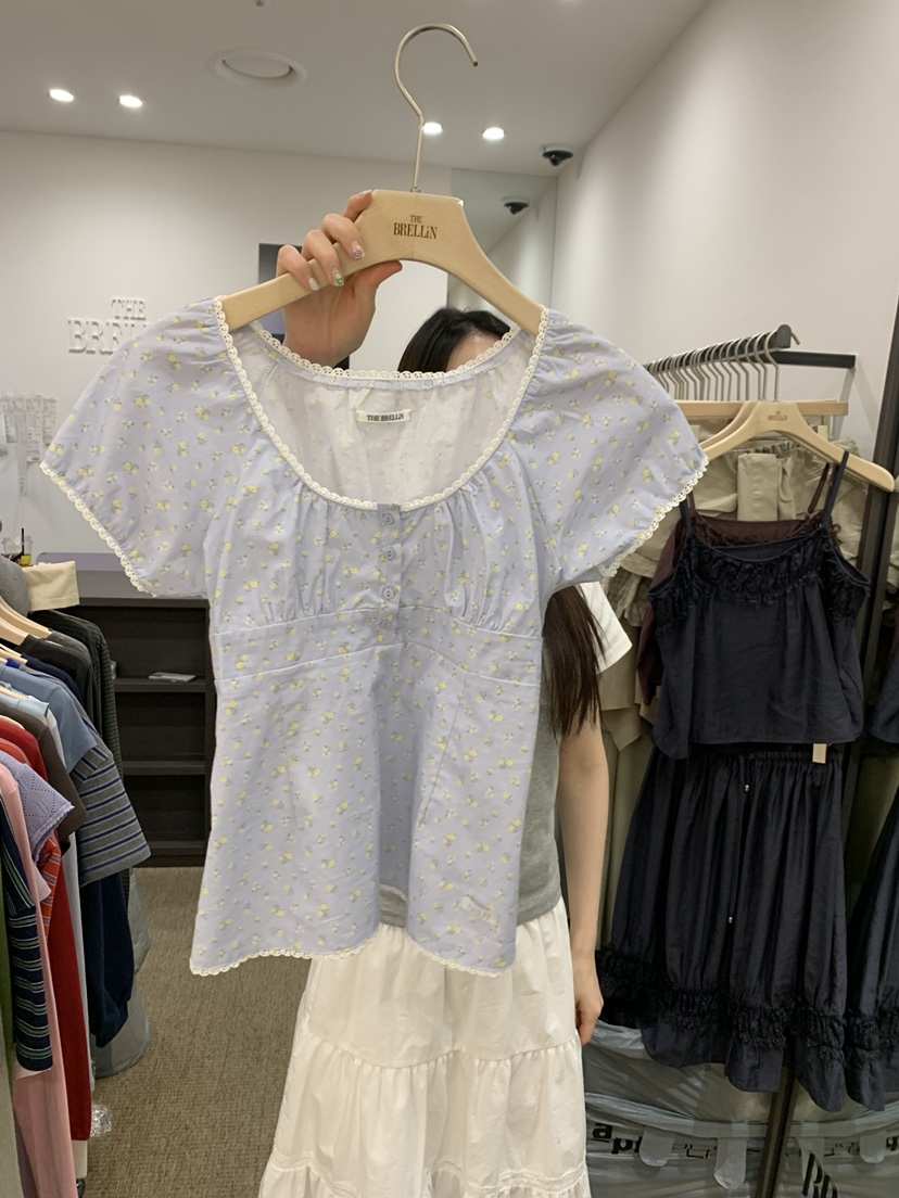 BRELLIN韓國代購女士新款熱賣26春夏時尚人氣職業襯衫蕾絲衫BRELLIN襯衫/蕾絲衫
