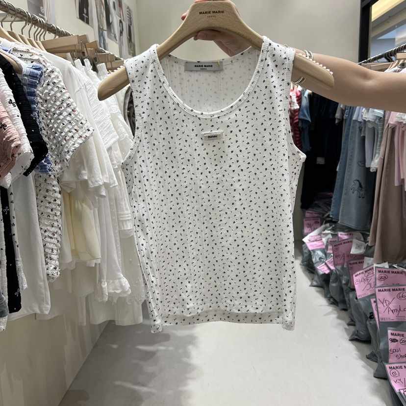 MARIE MARIE韓國代購女士新款職業真品熱賣吊帶背心花朵MARIE MARIE吊帶/背心