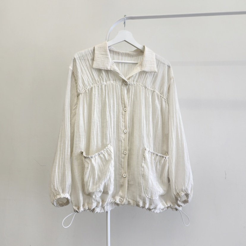 LA BLOOM韓國直郵女士新品職業人氣26夏季熱賣夾克口袋褶皺La Bloom夾克