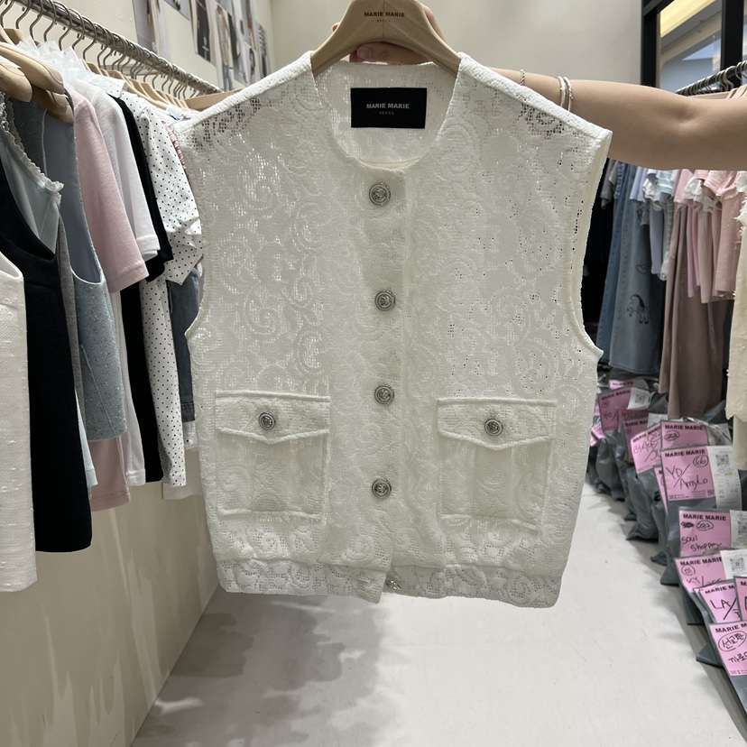 MARIE MARIE韓國東大門直郵女裝新品26春夏人氣馬甲刺繡MARIE MARIE馬甲