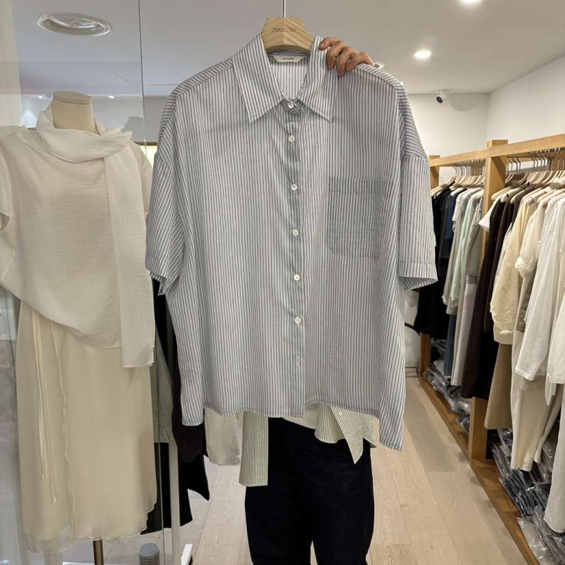 ROUNDER韓國直郵實拍女裝新款推薦時尚26春夏26夏季襯衫蕾絲衫ROUNDER襯衫/蕾絲衫