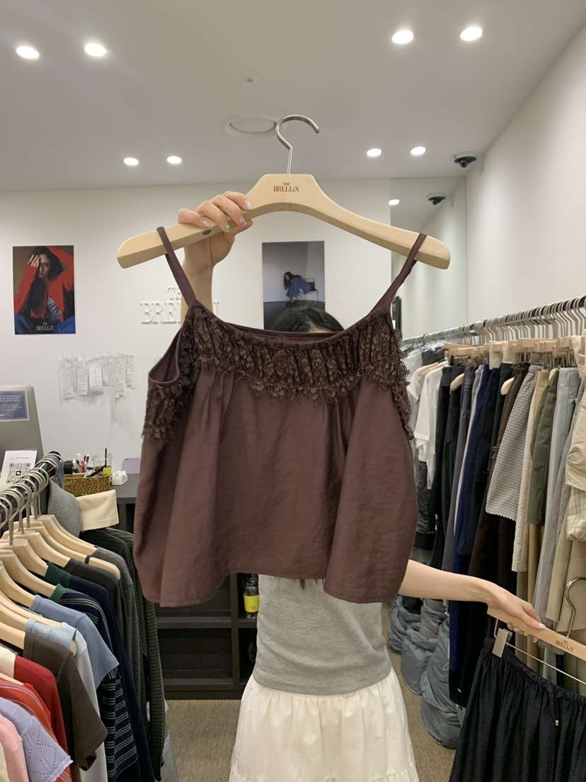 BRELLIN東大門代購女士新款人氣熱賣真品休閑吊帶背心蕾絲BRELLIN吊帶/背心