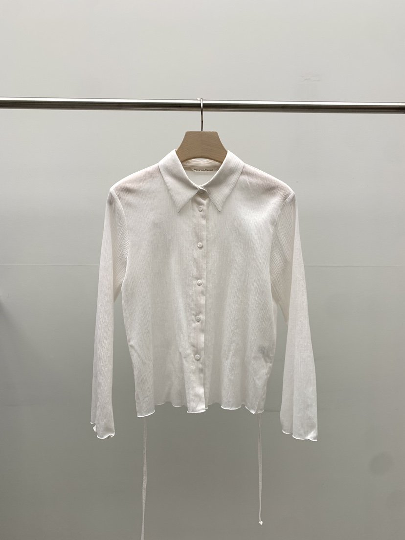 LEGACY BONE韓國代購女裝新款職業26春夏襯衫蕾絲衫含腰繩LEGACY BONE襯衫/蕾絲衫