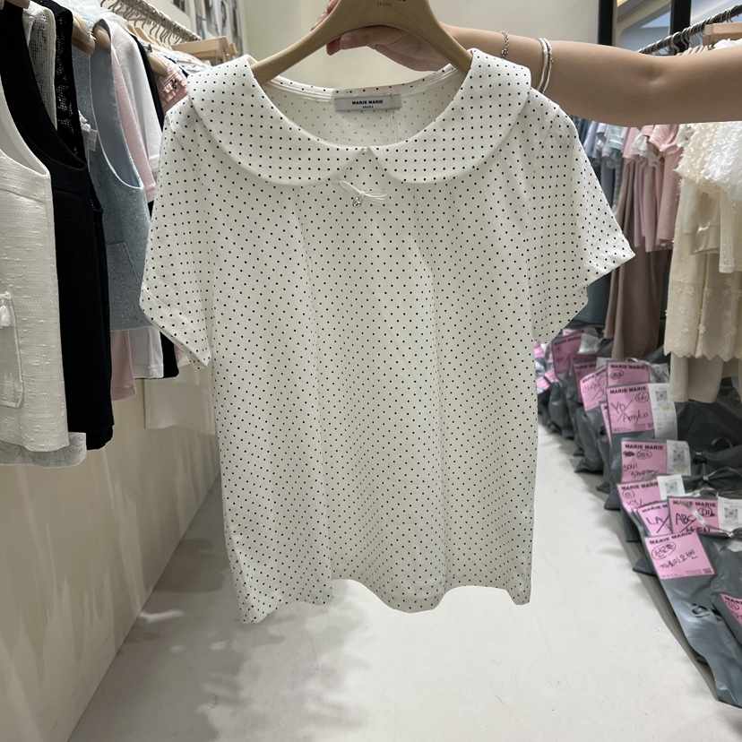 MARIE MARIE東大門實拍女士新款推薦職業人氣休閑T恤圓點MARIE MARIET恤