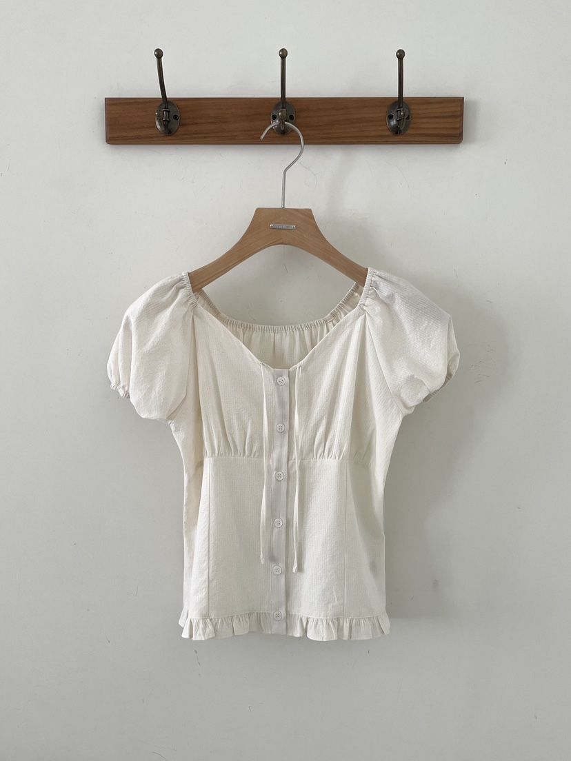 3 ANOTHER韓國直郵女裝新款職業26春夏26夏季襯衫蕾絲衫褶皺3 ANOTHER襯衫/蕾絲衫