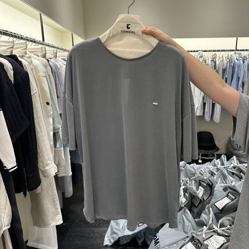 TOMGIRL東大門實拍韓國女士新款推薦休閑熱賣26夏季職業T恤TOMGIRLT恤