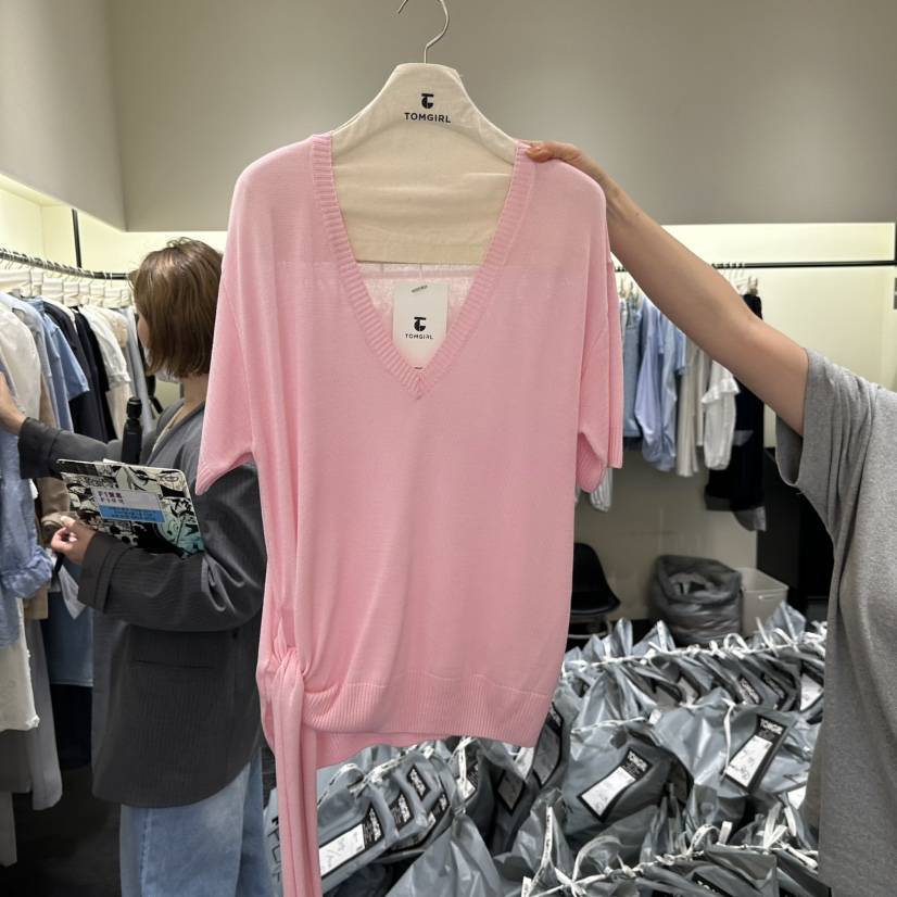 TOMGIRL韓國直郵女裝新款職業26春夏時尚推薦熱賣休閑針織衫TOMGIRL針織衫