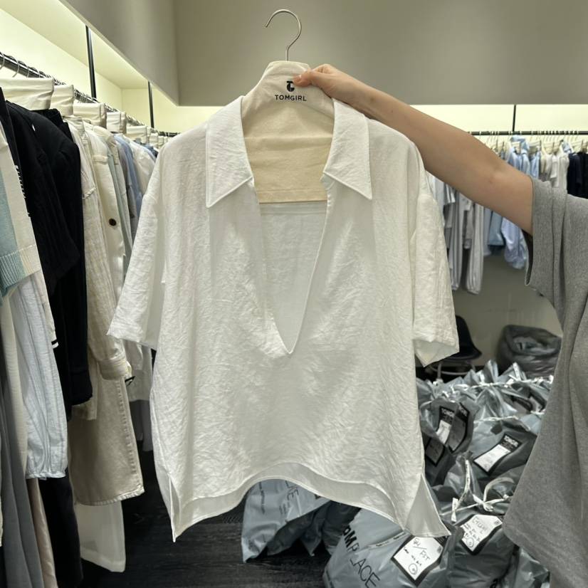 TOMGIRL東大門實拍女士新款推薦職業熱賣時尚休閑襯衫蕾絲衫TOMGIRL襯衫/蕾絲衫